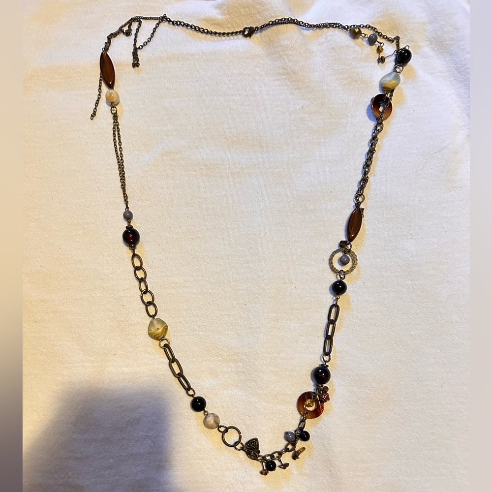 Metal Bead Charm Necklace